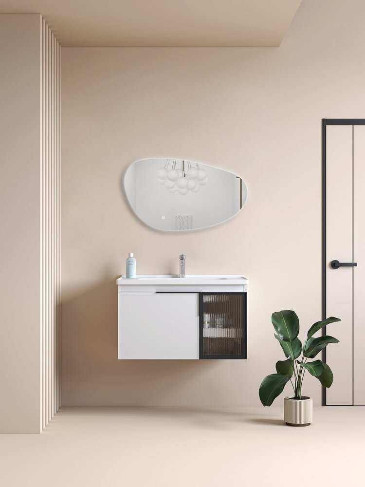 Oppio NOVA – 100 CM ( Randloos ) Toilet / Badkamerspiegel met verlichting Oppio NOVA – 100 CM ( Randloos ) Toilet / Badkamerspiegel met verlichting