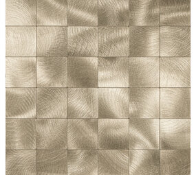 Oppio XL Geborsteld Goud - Grote blokken - Zelfklevend Mozaiek 305x305x4mm