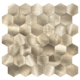 Oppio XL Geborsteld Goud HEXAGON - Zelfklevend Mozaiek 290x288mm