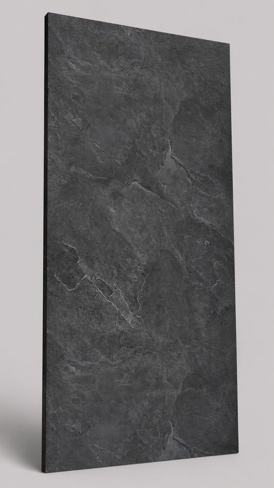 Oppio €54 PER PANEEL - 120x280x0,3 cm - PVC Wandpaneel MAT Antraciet Leisteen