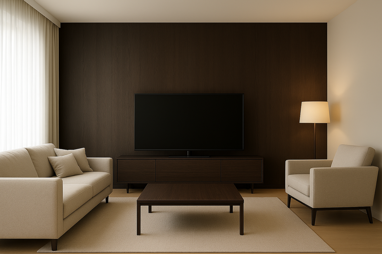 Oppio 120x280x0.8 cm - Houten Wandpaneel Graphite Grain - MES  & GROEF