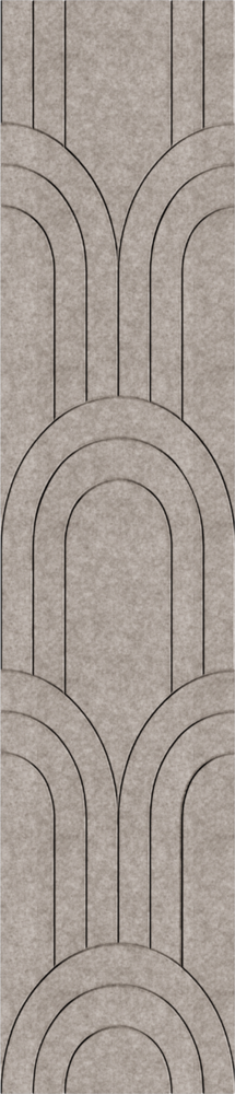 Oppio OPPIO Viltpaneel TAUPE - BAROK - 60x280 cm - Brandvertragend & Geluiddempend