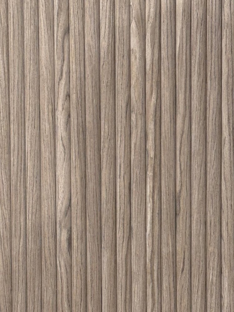 Oppio RONDE LATTEN - WALNOOT Eiken akoestische wand panelen lattenwand met Vilt