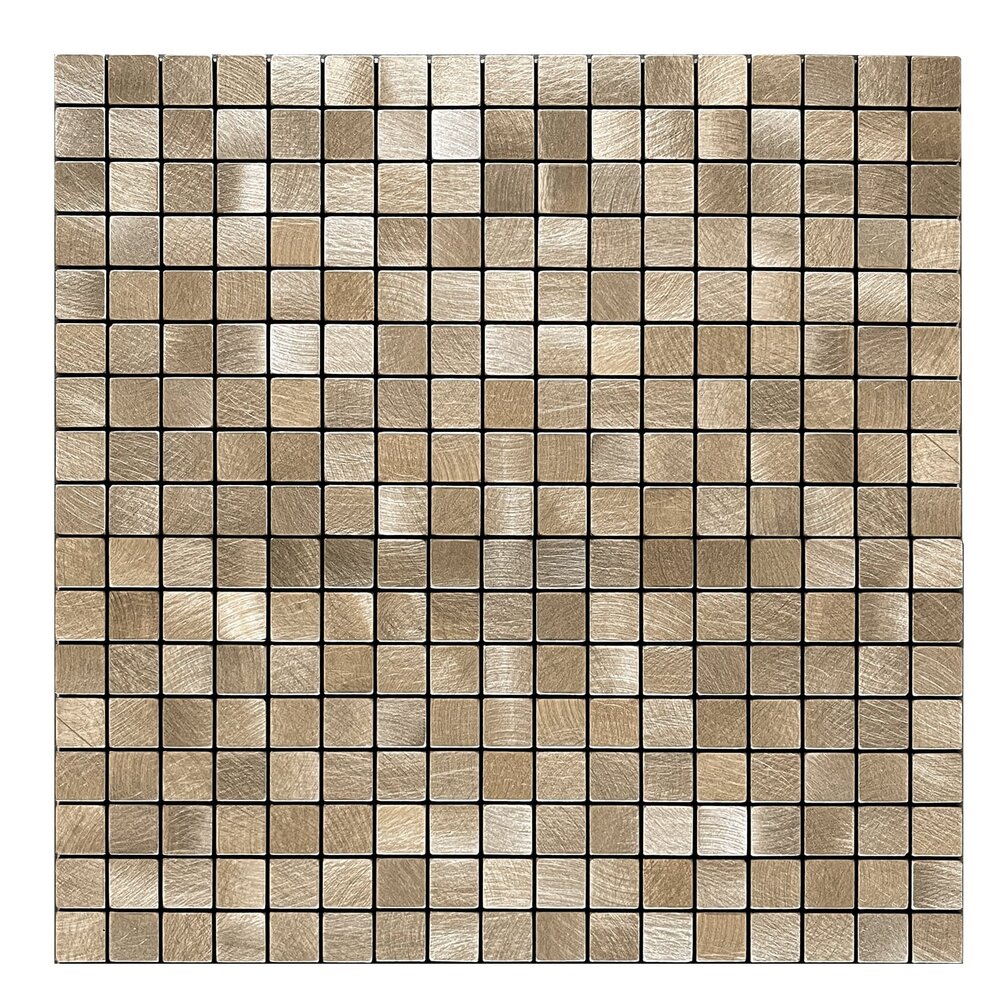 Oppio Geborsteld MINI blokjes Bronce - Zelfklevend Mozaiek 265x265x4mm Oppio Geborsteld MINI blokjes Bronce - Zelfklevend Mozaiek 265x265x4mm