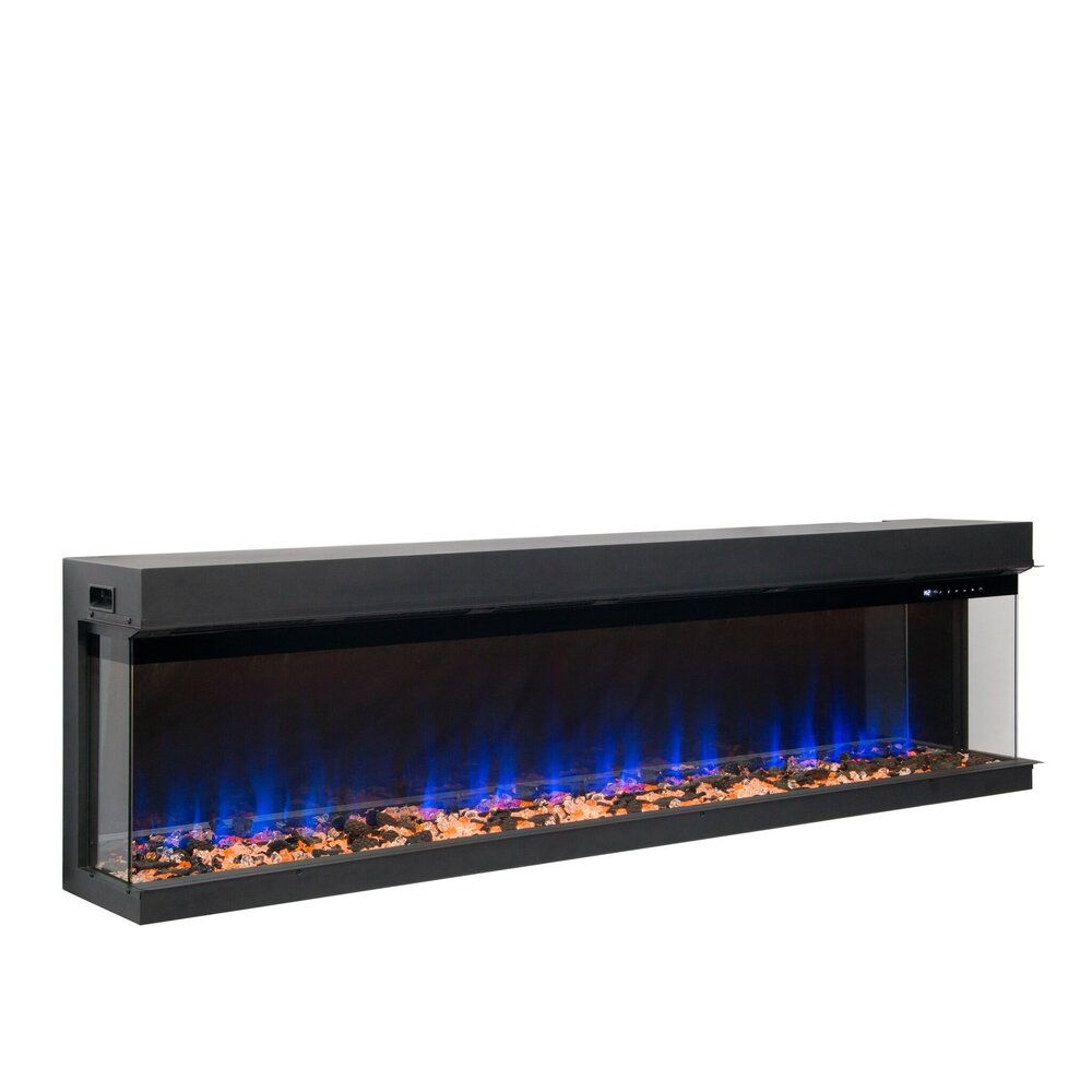 Oppio Amsterdam 30CM DIEP - 220 CM 3D INBOUW Elektrische Sfeerhaard MET VERWARMING + WIFI + APP FUNCTIE