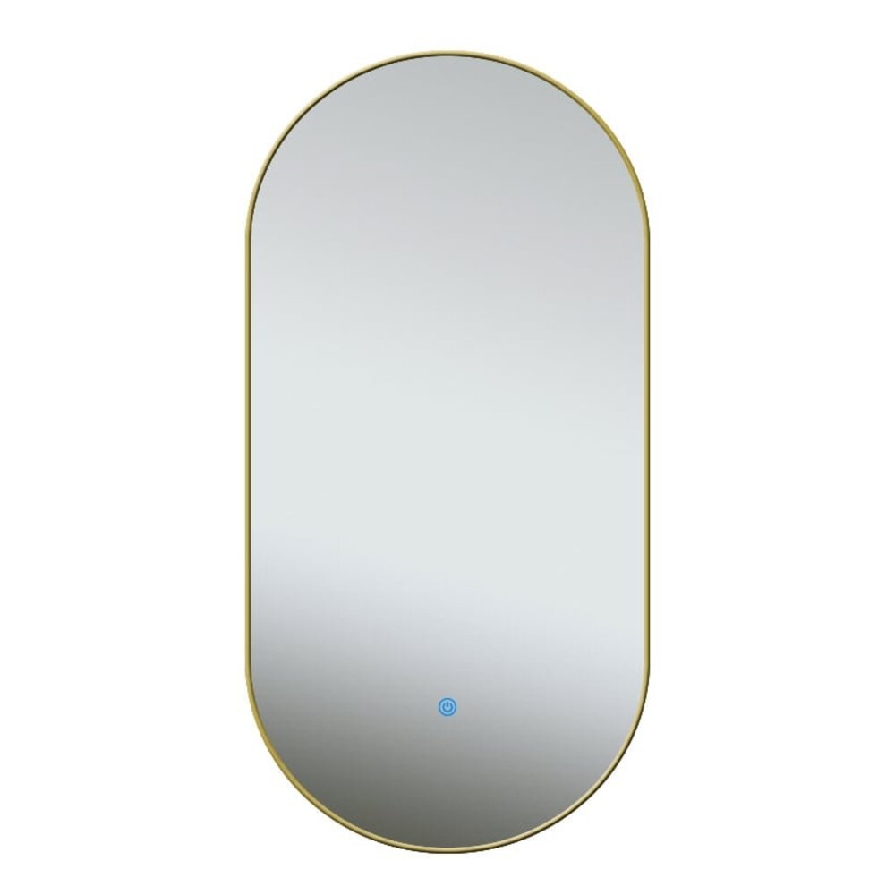Oppio ELLIPS - 50x100 CM ( GOUD ) Toilet / Badkamerspiegel met verlichting