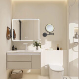 Oppio COSMO make-up spiegel (ZWART) Toilet / Badkamerspiegel met verlichting