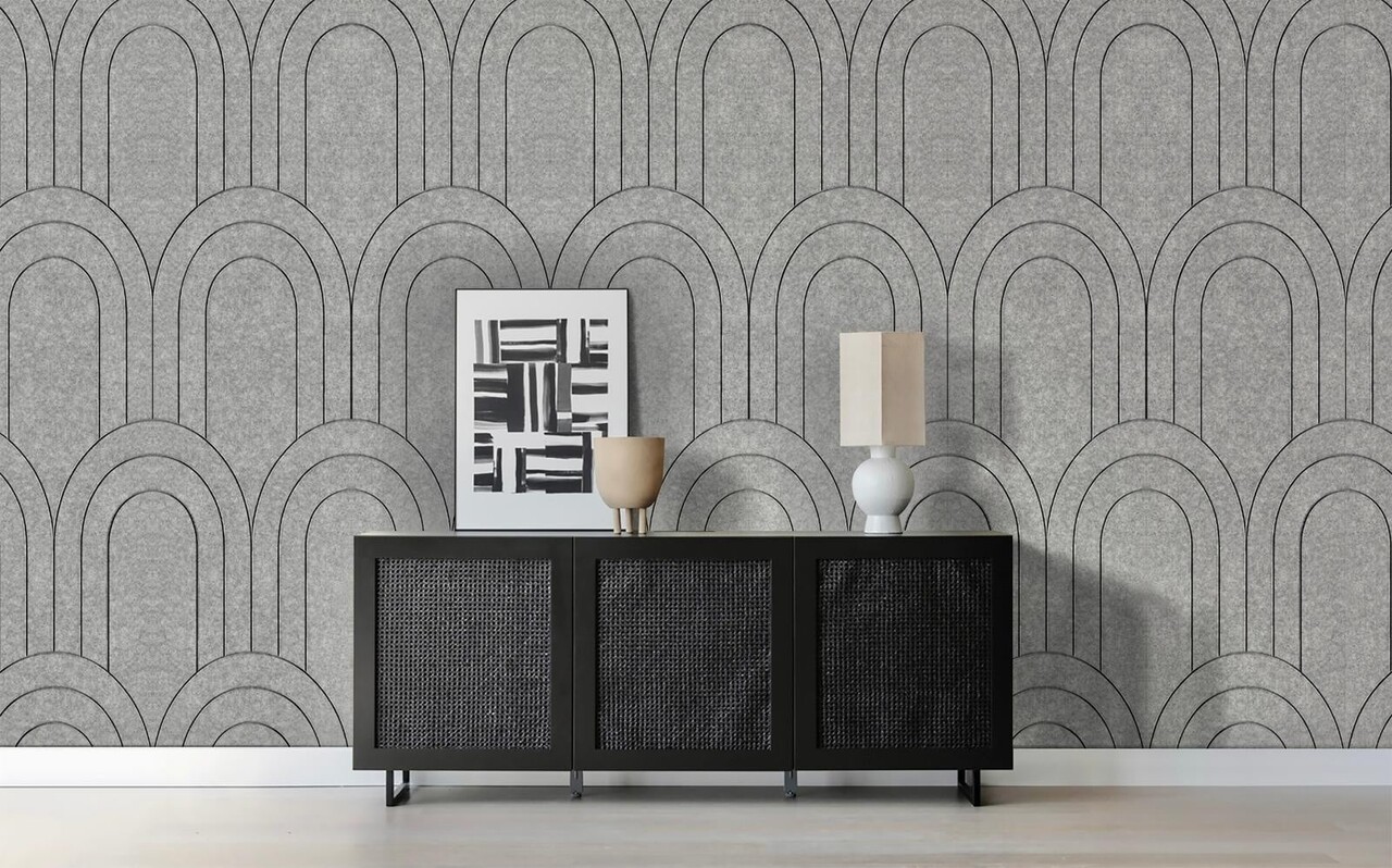 Oppio OPPIO Viltpaneel Licht Grijs - BAROK - 60x280 cm - Brandvertragend & Geluiddempend Oppio OPPIO Viltpaneel Licht Grijs - BAROK - 60x280 cm - Brandvertragend & Geluiddempend