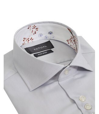 Actual Amsterdam OVERHEMD NON IRON TWIL 25-025 GREY