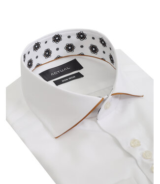 Actual Amsterdam Copy of OVERHEMD NON IRON DOUBLE KRAAG 25-020 WHITE