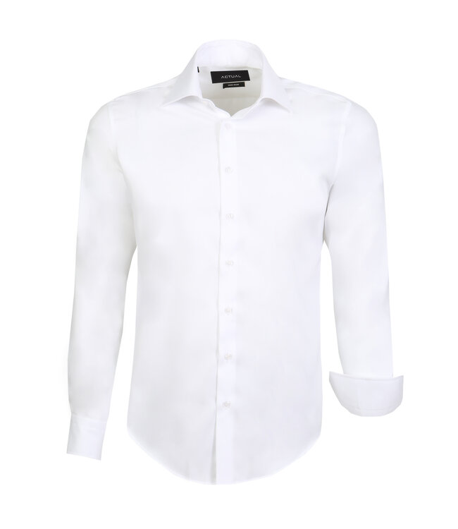 Actual Amsterdam OVERHEMD NON IRON DOBBY 25-015 WHITE