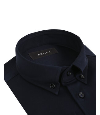 Actual Amsterdam OVERHEMD KNITTED 25-006 NAVY