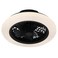 Ledvion LED Ceiling Fan With Lights - Dimmable - Smart - Modern - Black - With Remote Control