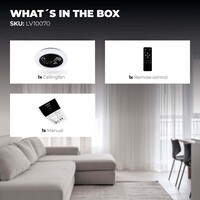 Ledvion LED Ceiling Fan With Lights - Dimmable - Smart - Modern - Black - With Remote Control