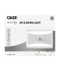 Calex Calex Wireless LED Wall Light Up & Down with Sensor - 2700K - Battery