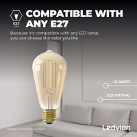 Ledvion LED Outdoor Wall Light with Dusk to Dawn Sensor - E27 - Waterproof - Black - Glass - Lantern - Modern / Industrial