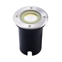 Ledvion LED Outdoor Ground Light GU10 - IP67 Waterproof - 3W - 4000K - Stainless Steel - Recessed Floor Light for Exterior / Garden / Landscape Use