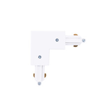 Ledvion Track Light Connector - L Shape - Left - White - Single Circuit