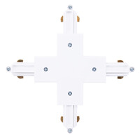 Ledvion Track Light Connector - X Shape - White - Single Circuit