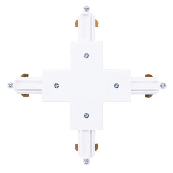 Ledvion Track Light Connector - X Shape - White - Single Circuit
