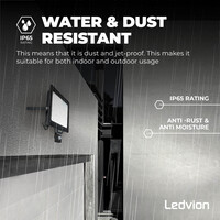 Ledvion LED Floodlight With PIR Sensor - 200W - Osram LED - IP65 - 4000K - 24.000 Lumen - Outdoor Security Lights