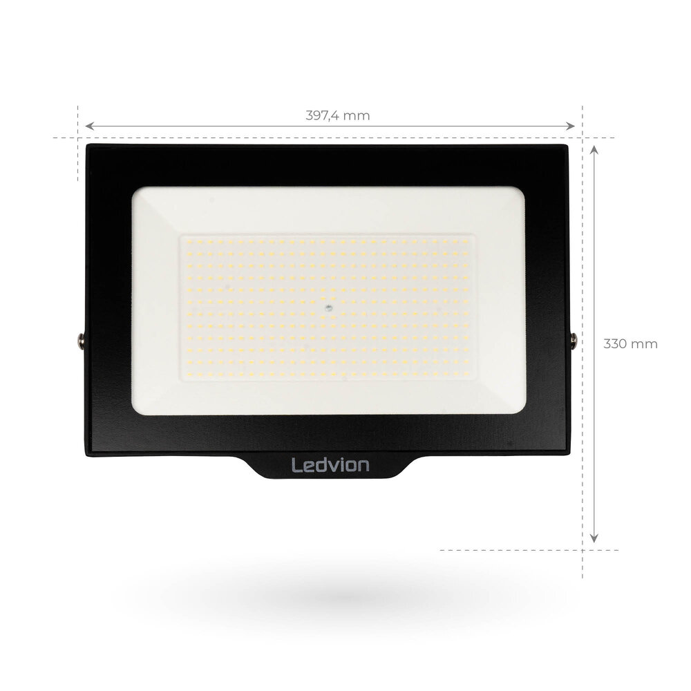 Ledvion LED Floodlight With PIR Sensor - 200W - Osram LED - IP65 - 6500K - 24.000 Lumen - Outdoor Security Lights