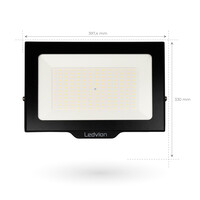 Ledvion LED Floodlight With PIR Sensor - 200W - Osram LED - IP65 - 6500K - 24.000 Lumen - Outdoor Security Lights