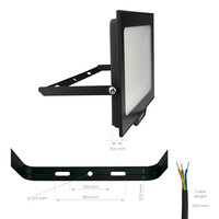 Ledvion LED Floodlight With PIR Sensor - 200W - Osram LED - IP65 - 6500K - 24.000 Lumen - Outdoor Security Lights