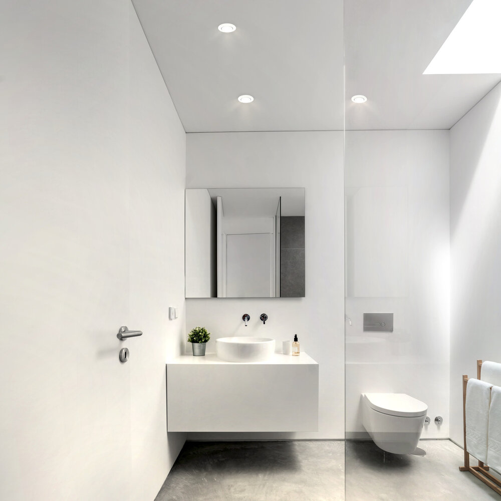Ledvion 6x LED Downlight - 7W - Fire Rated - IP65 Rated for Bathroom use - Dimmable - CCT - Tiltable - White - Ceiling - Recessed Spotlight - 5 Year Warranty