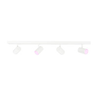 Ledvion Smart LED Ceiling Spotlight With 4 Lights - 4.9W - RGB+CCT - Dimmable - Adjustable - White - Rectangular