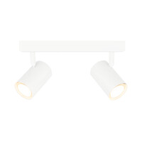 Ledvion LED Ceiling Spotlight With 2 Lights - GU10 - Dimmable - Adjustable - White - Rectangular