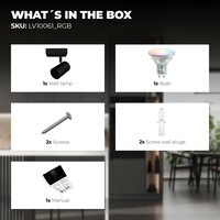 Ledvion Smart LED Single Ceiling Spotlight - 4.9W - RGB+CCT - Dimmable - Adjustable - Black