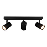 Ledvion LED Ceiling Spotlight With 3 Lights - 3W - Warm Black - Dimmable - Adjustable - Black - Rectangular