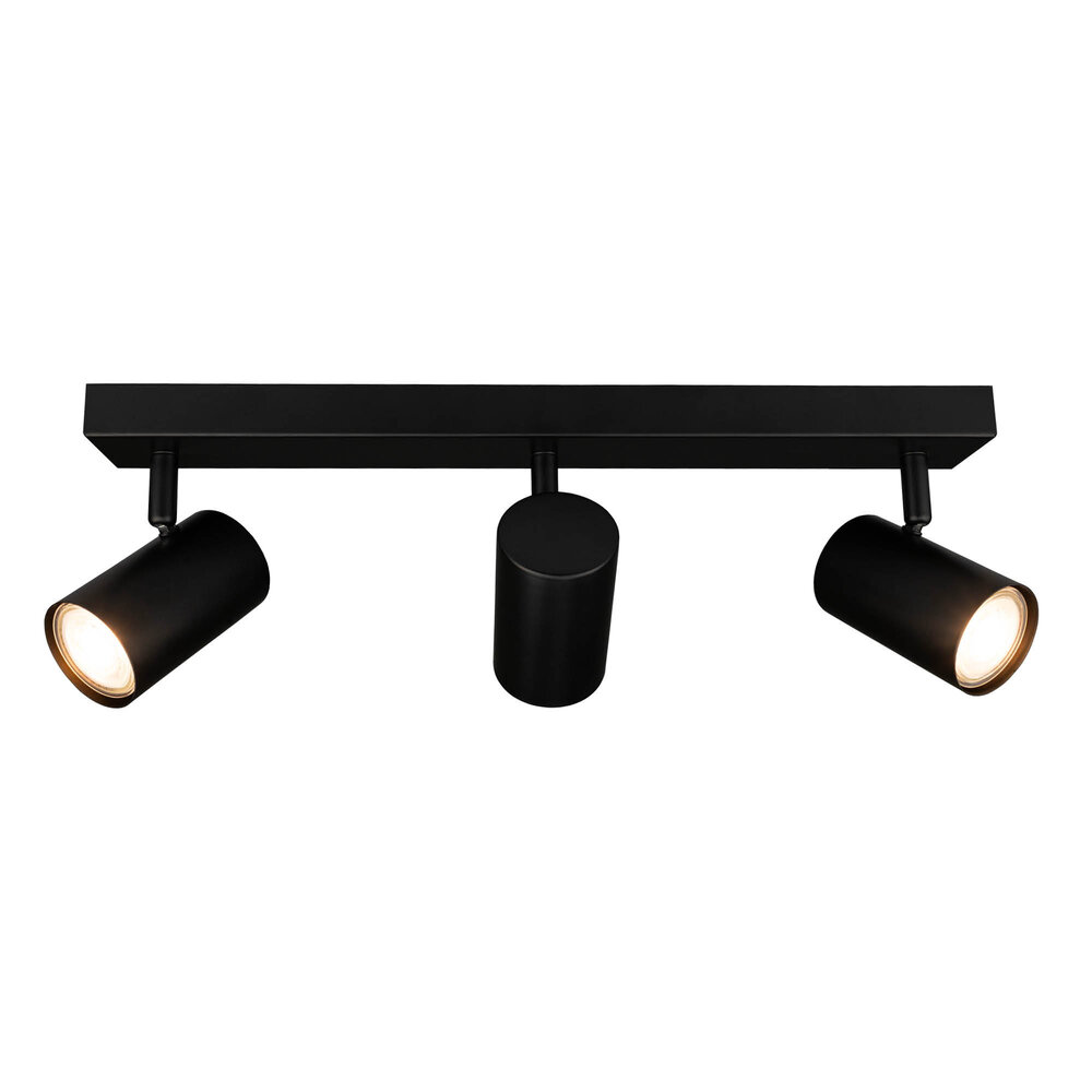 Ledvion LED Ceiling Spotlight With 3 Lights - GU10 - Dimmable - Adjustable - Black - Rectangular