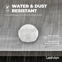 Ledvion White Surface Mounted Motion Sensor 180° With Dusk to dawn Switch 12M Range Max. 600W IP65