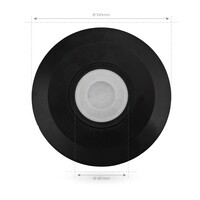Ledvion Black Surface-mounted Motion Sensor 360° With Dusk to dawn Switch 8m range