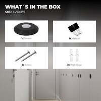 Ledvion Black Surface-mounted Motion Sensor 360° With Dusk to dawn Switch 8m range