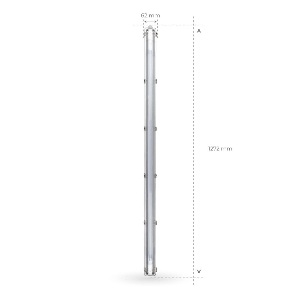 Ledvion 4ft LED Batten - 12W - 6500K - Daylight - T8 Fixture - IP65 - Linkable - Single - Non Corrosive