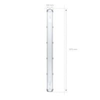Ledvion 4ft LED Batten - T8 Fixture - IP65 - Linkable - Twin - Non Corrosive - Suitable for 2x LED Tube