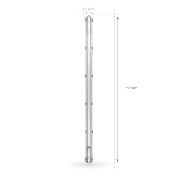 Ledvion 4ft LED Batten - T8 Fixture - IP65 - Linkable - Single - Non Corrosive - Suitable for 1x LED Tube