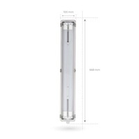 Ledvion 2ft LED Batten - 2x 7W - 6500K - Daylight - T8 Fixture - IP65 - Linkable - Twin - Non Corrosive