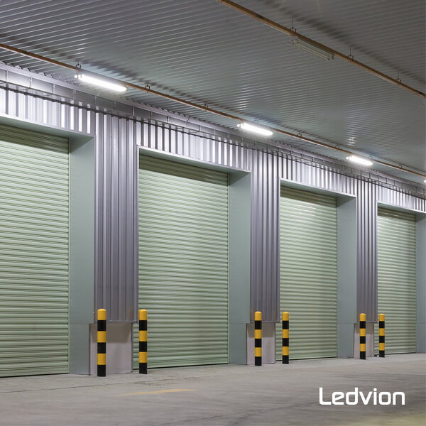 Ledvion 4ft LED Batten with PIR Sensor - 18W - 4000K - Cool White - T8 Fixture - IP65 - Single - Non Corrosive