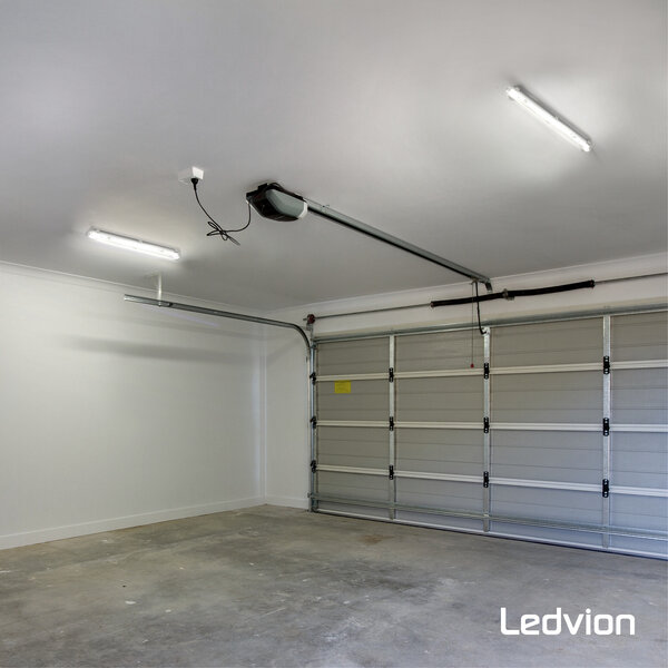 Ledvion 2ft LED Batten with PIR Sensor - 6.3W - 4000K - Cool White - T8 Fixture - IP65 - Single - Non Corrosive