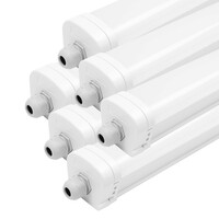 Ledvion 6x 5ft LED Batten - Samsung LED - IP65 - 48W - 6720lm - 6500K - Daylight - Twin - Linkable - 5 Year Warranty