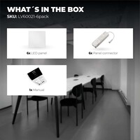 Ledvion 6x LED Panel 60x60 - UGR <19 - 24W - 210 Lm/W - 6500K - 5 Year Warranty - Energy Class A