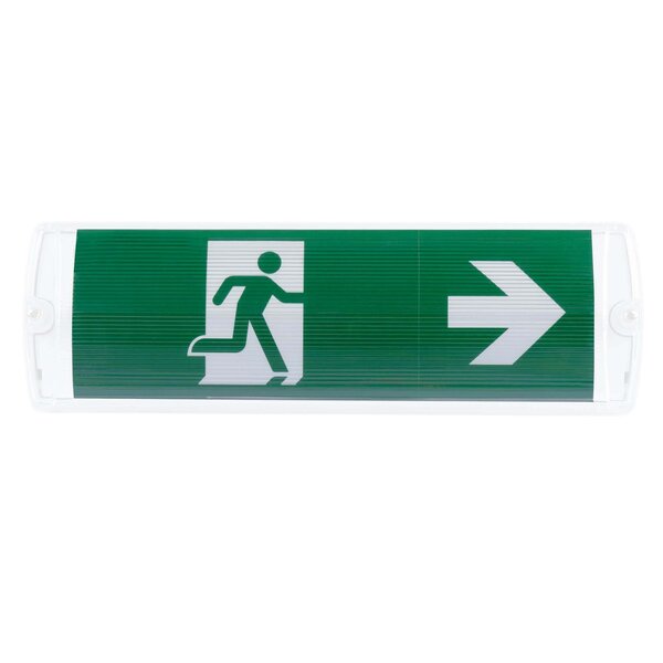 Ledvion 3-in-1 Stickers for LED Emergency Light - Fire Exit Sign - Model LVE10001