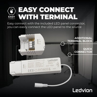 Ledvion LED Panel 120x30 - UGR <19 - 24W - 210 Lm/W - 4000K - 5 Year Warranty - Energy Class A