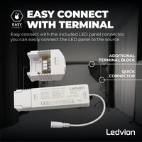Ledvion LED Panel 60x60 - UGR <19 - 24W - 210 Lm/W - 6500K - 5 Year Warranty - Energy Class A