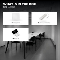 Ledvion LED Panel 60x60 - UGR <19 - 24W - 210 Lm/W - 6500K - 5 Year Warranty - Energy Class A