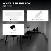 Ledvion Lumileds LED Panel 30x120 - 36W - 3000K - 117 lm/W - UGR <22 - 5 Year Warranty